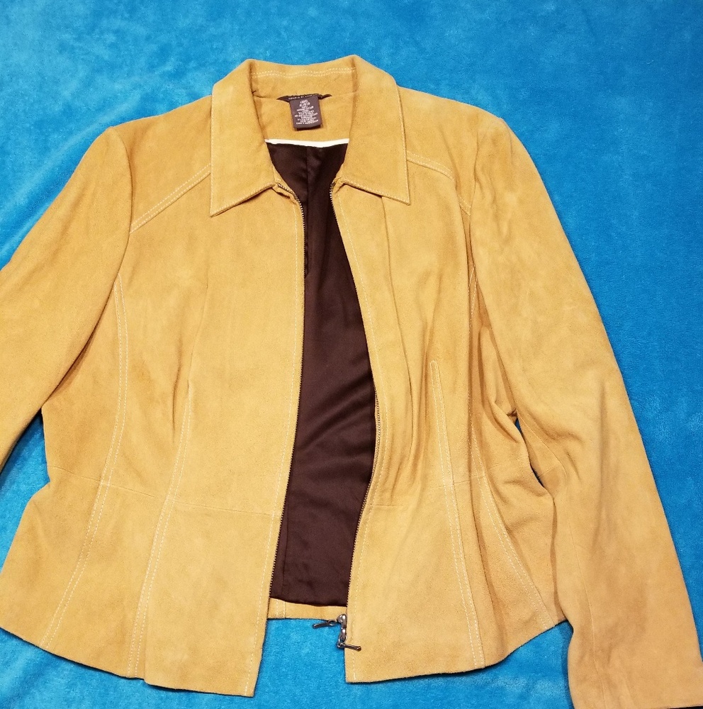 Mustard Yellow Suede Jacket